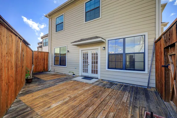 a view of a house with wooden floor