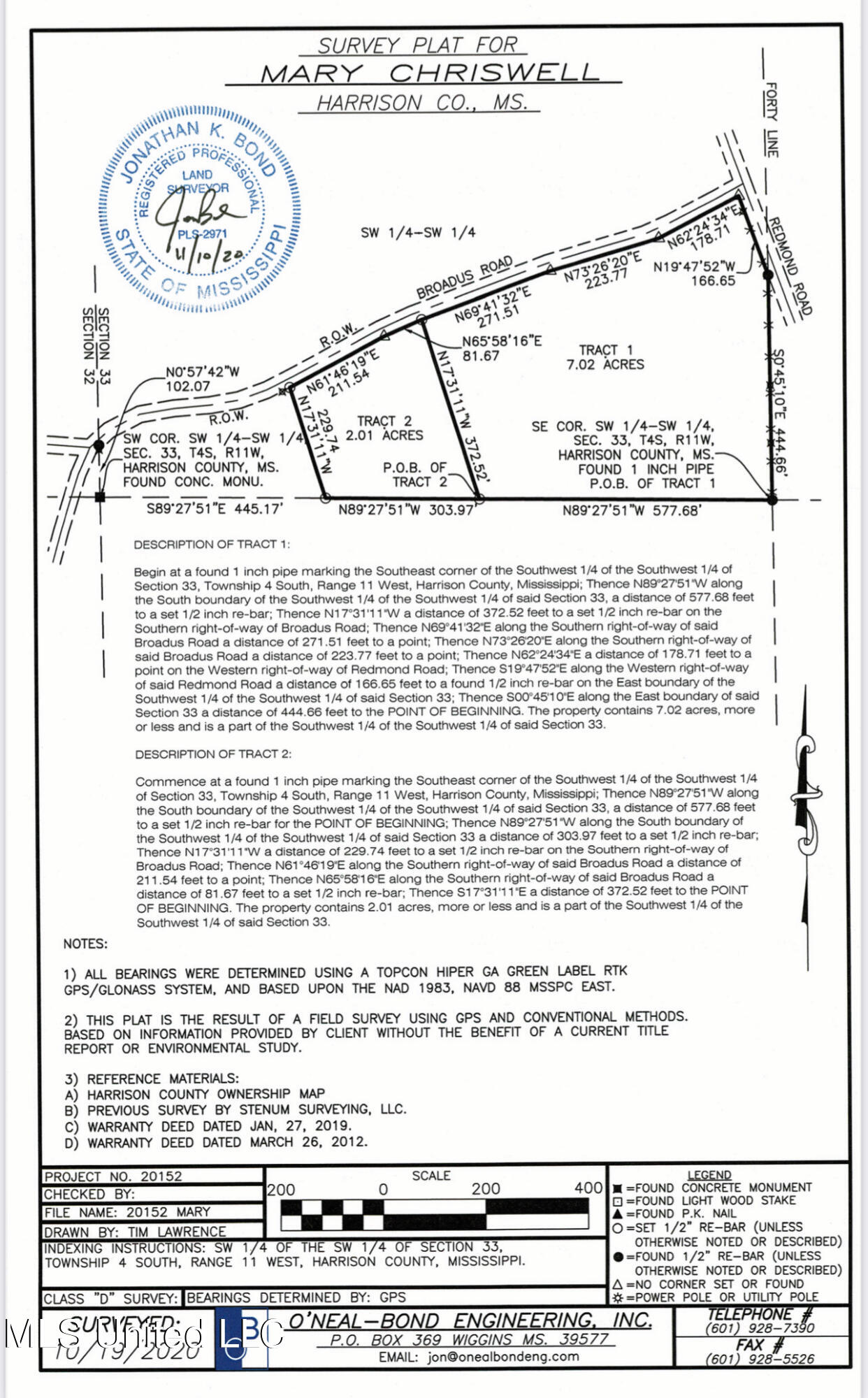 15561 Broadus Road Saucier, MS 39574 - Photo 2 of 2 Survey