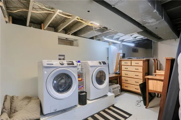 a view of a storage in a room