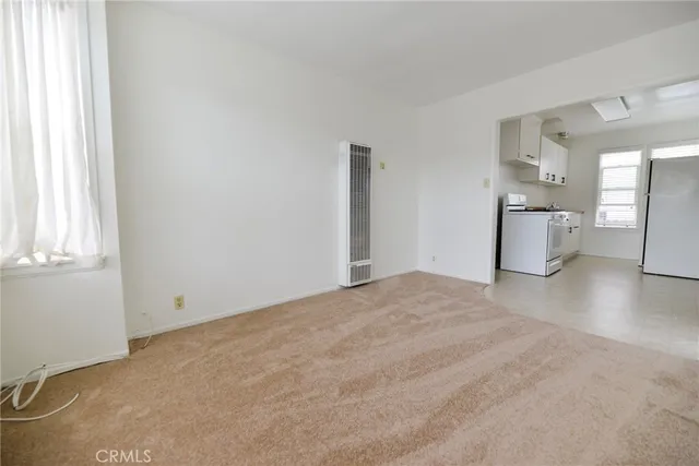 an empty room with a window