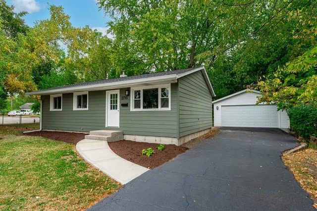 front view of house with a yard