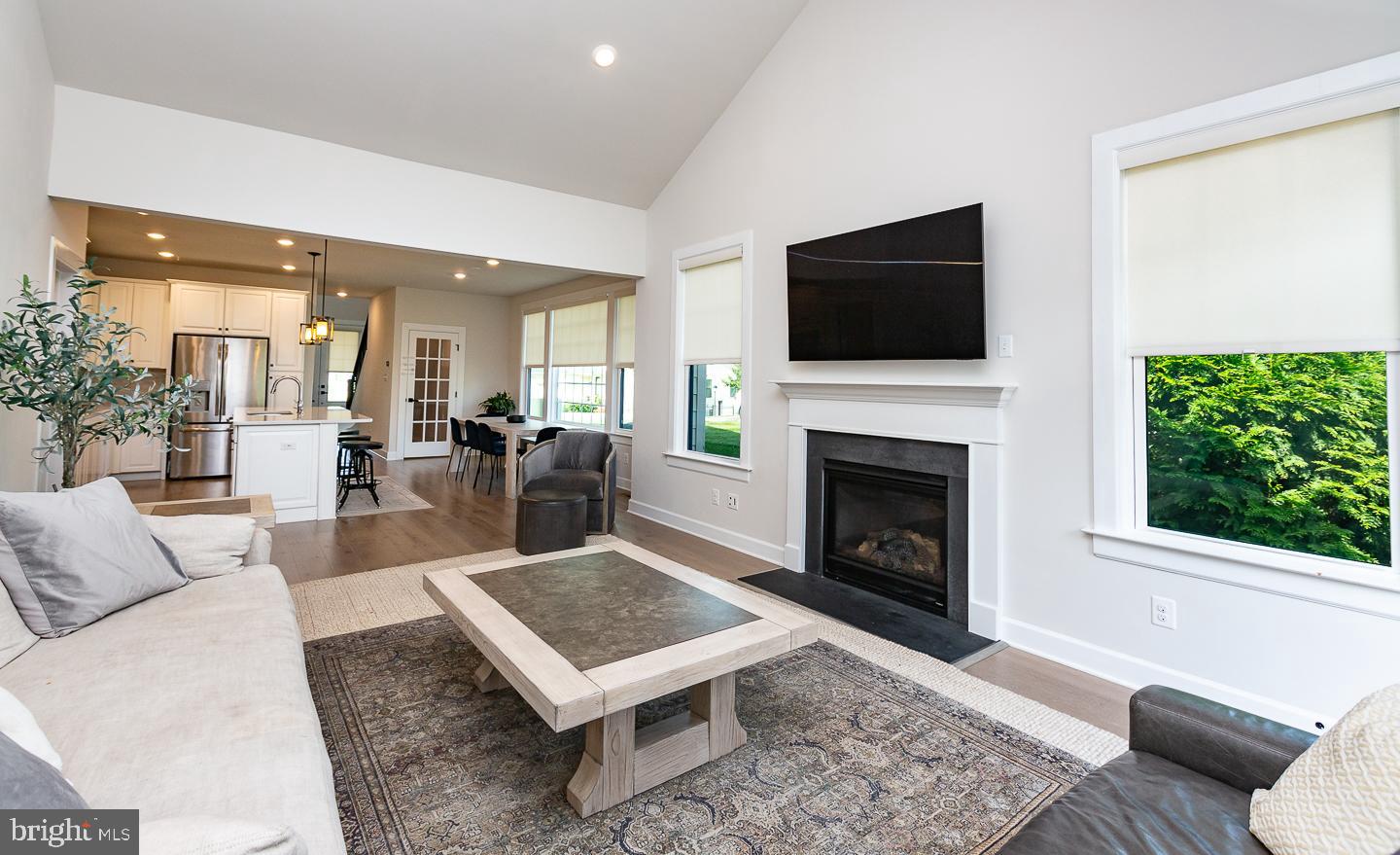 21 The Lane Wayne, PA 19087 - Photo 14 of 57 a living room with furniture a flat screen tv and a fireplace
