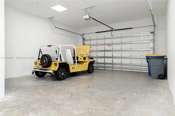 a view of a garage