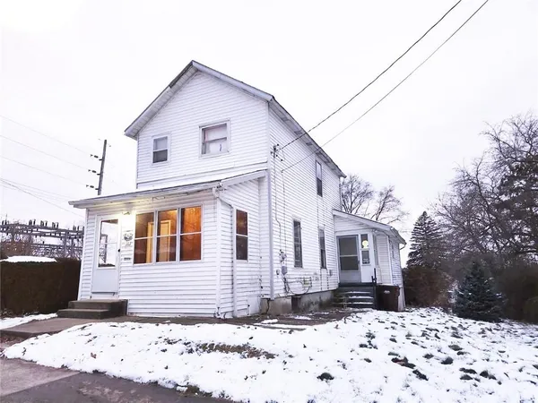 a front view of a house