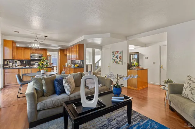 a bedroom with a bed and a lamp on table