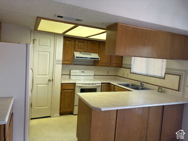 2164 West 2000 North St. George, UT 84770 - Photo 7 of 26 Overhead lighting, pantry, smooth-top range, white appliances and a breakfast bar