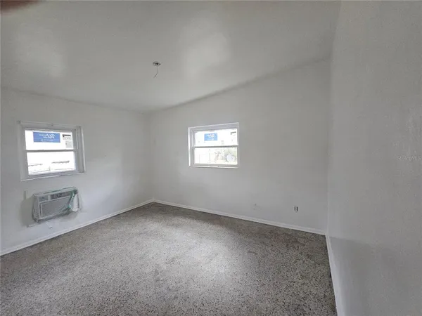 an empty room with a window