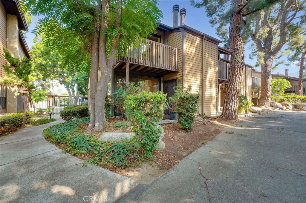 a view of a building with a street