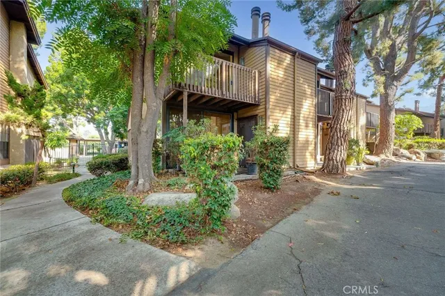 a view of a building with a street