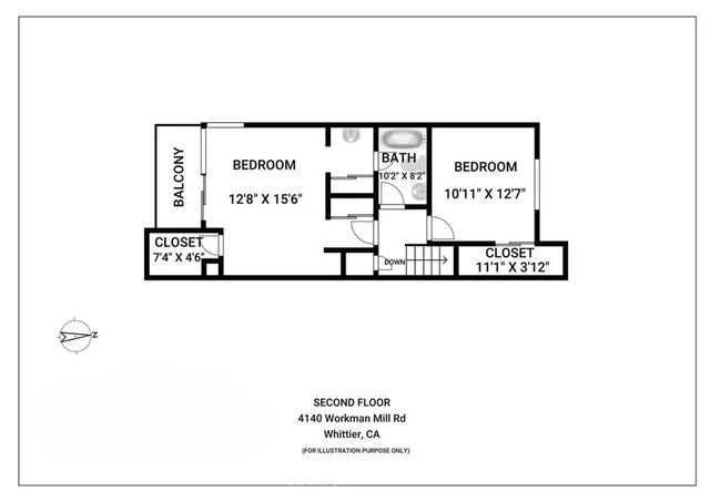 a picture of a bench in a white building