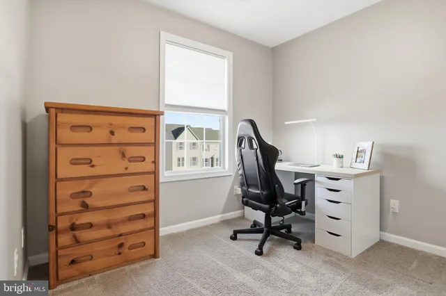 an empty room with closet