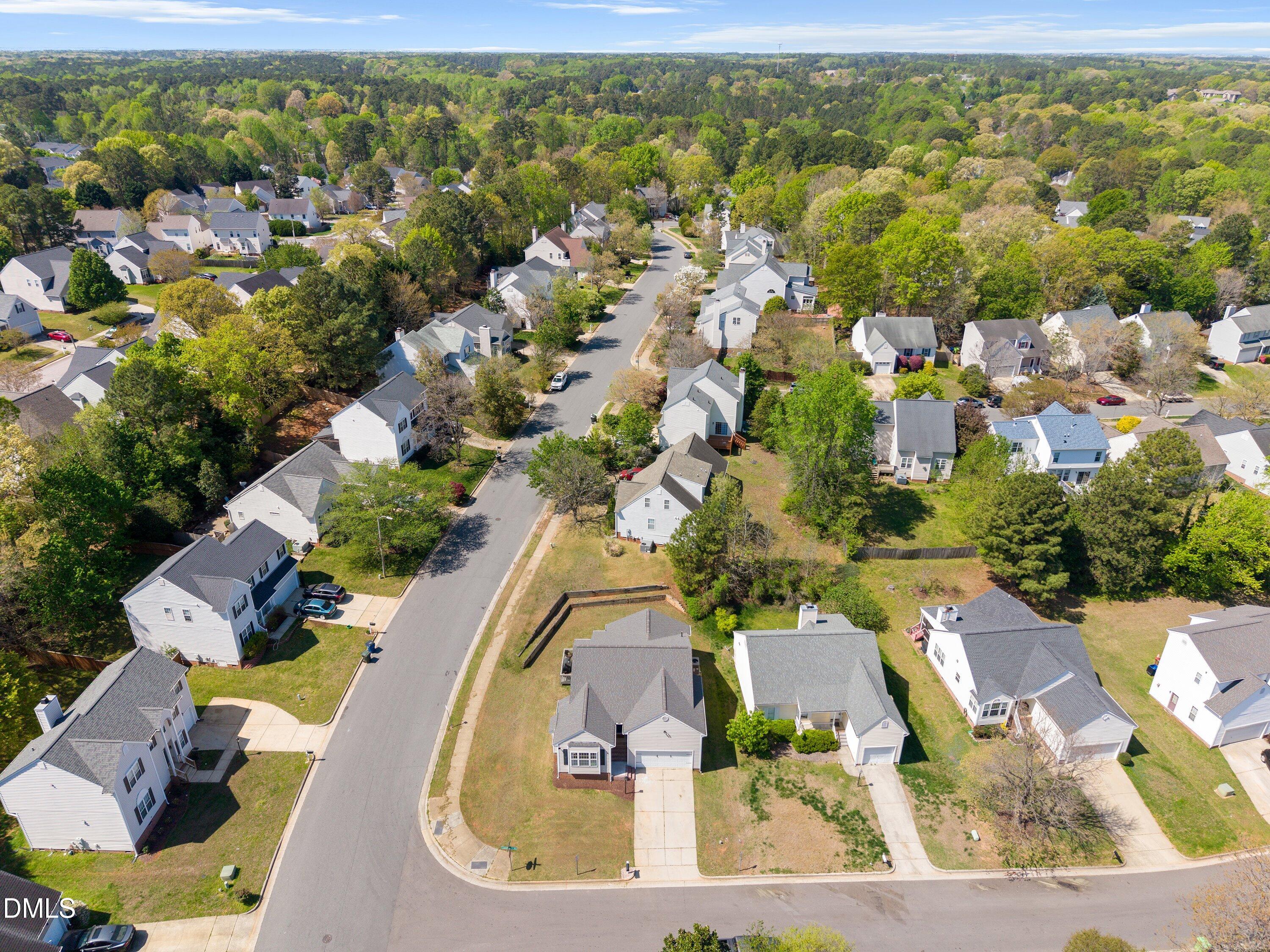 2528 Laurel Falls Lane Raleigh, NC 27603 - Photo 43 of 50 Drone Front of House Far