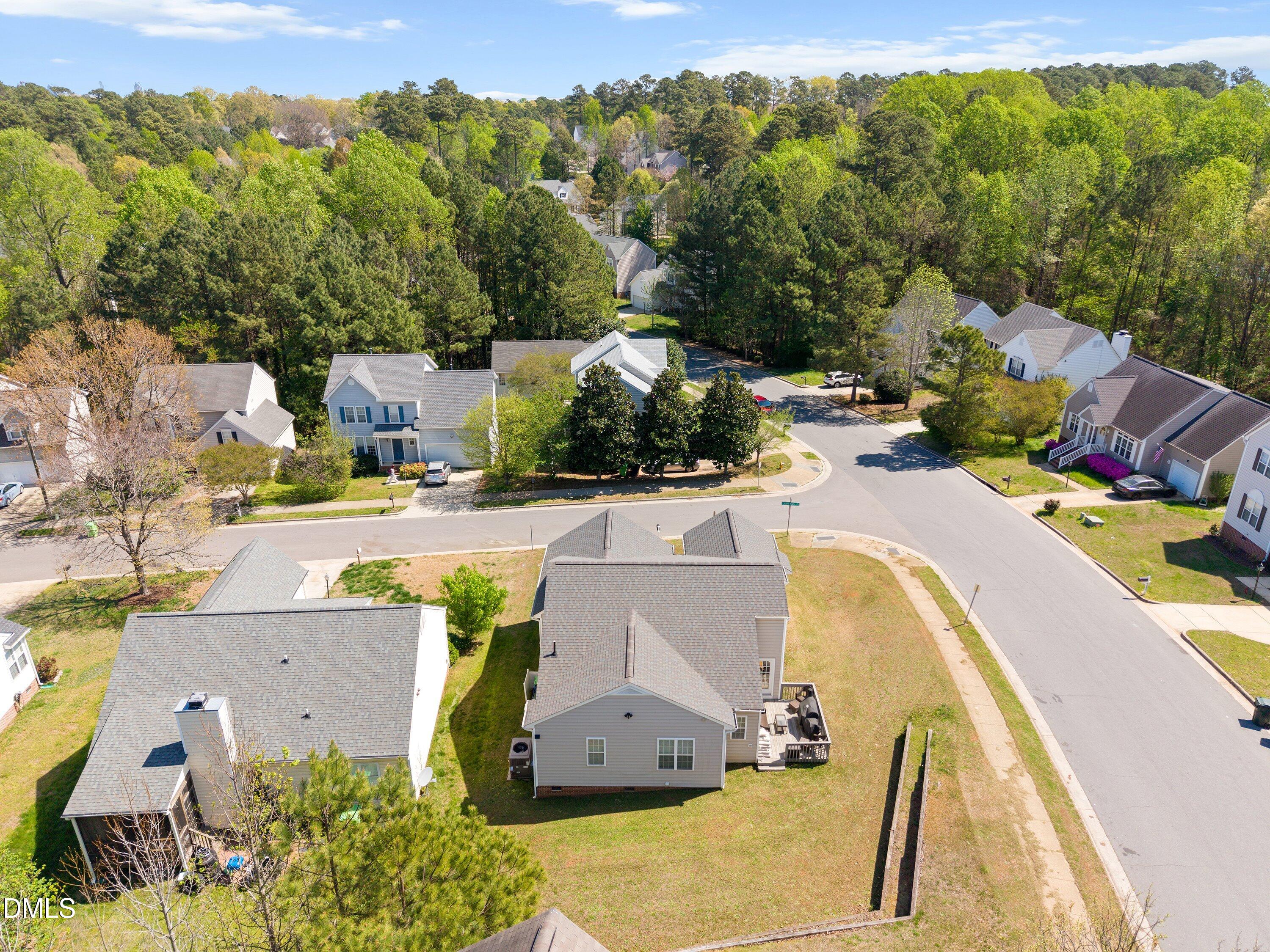 2528 Laurel Falls Lane Raleigh, NC 27603 - Photo 45 of 50 Drone Back of House and Yard