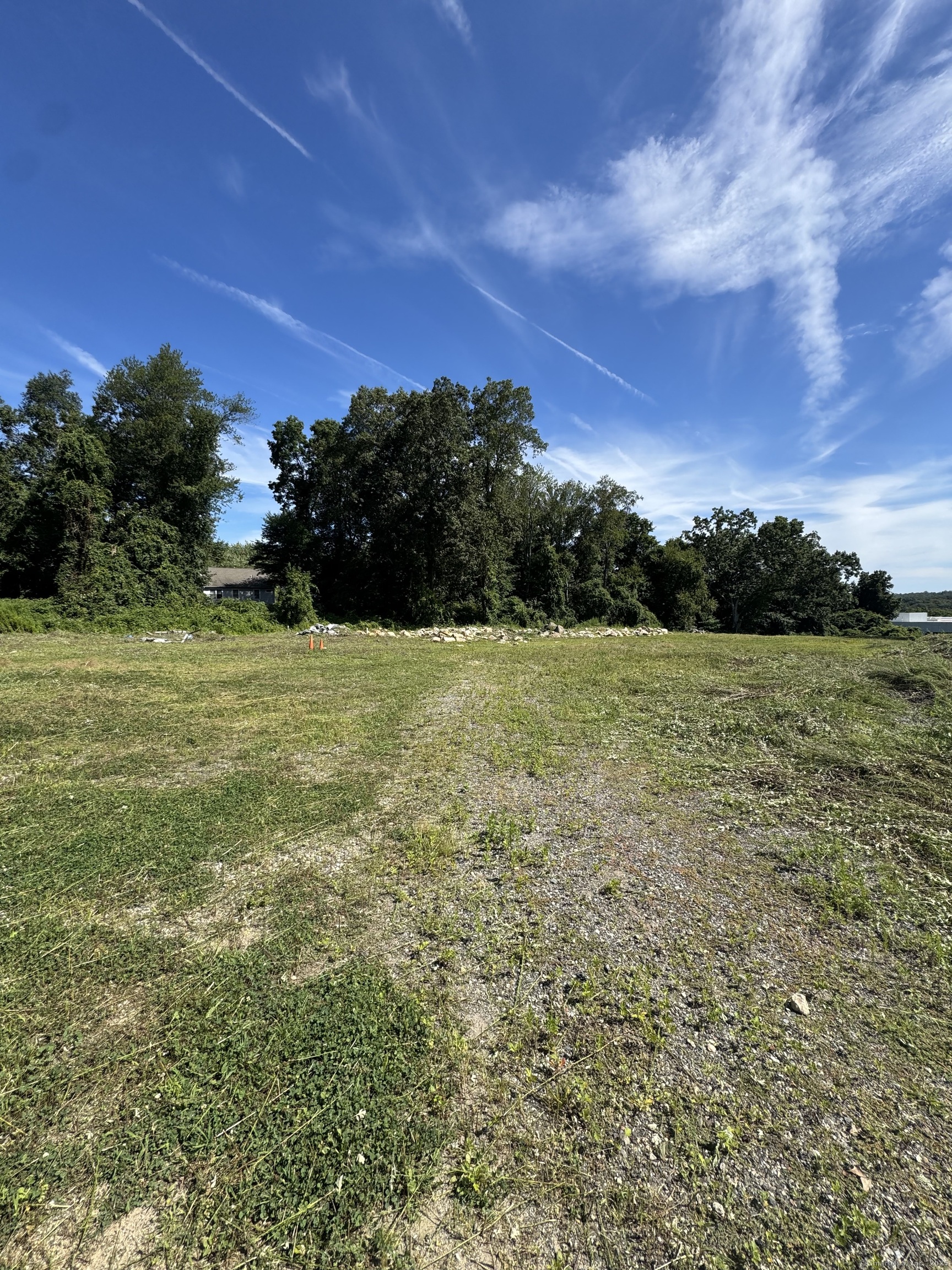 a view of a lake with houses in the back