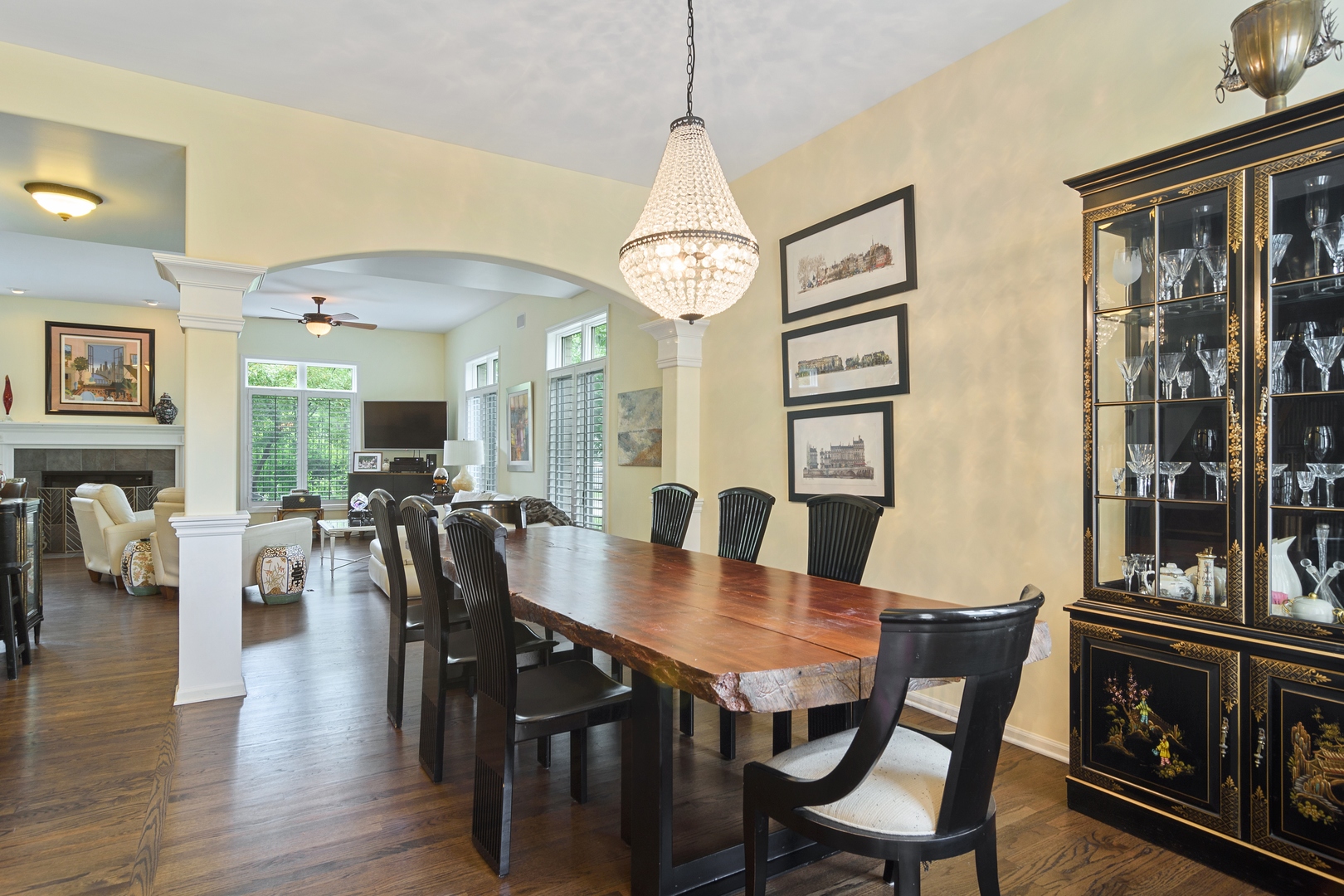 1532 West Rue James Place Palatine, IL 60067 - Photo 5 of 16 a view of a a dining room with furniture window and wooden floor