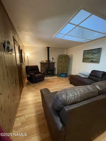 a living room with furniture and a couch