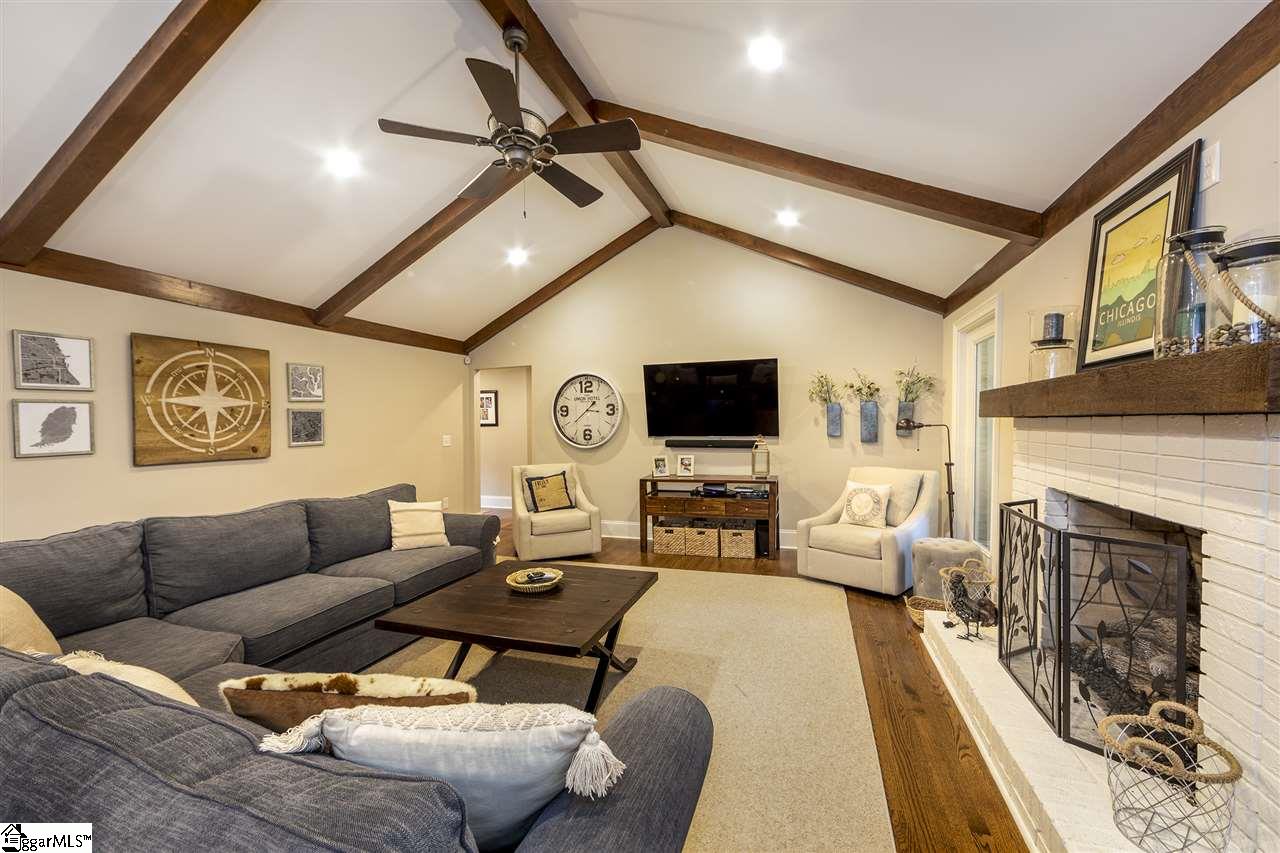 316 Chapman Road Greenville, SC 29605 - Photo 10 of 36 Beamed, cathedral ceiling