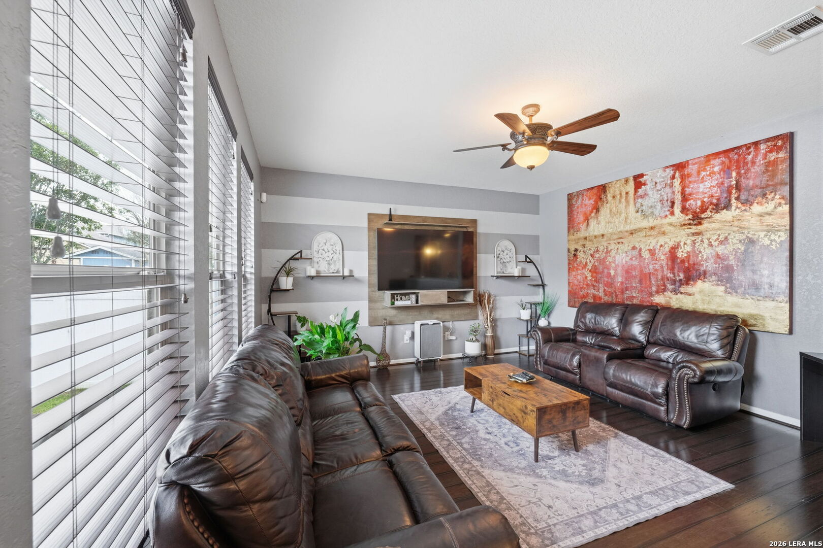 516 Brook Shadow Cibolo, TX 78108 - Photo 17 of 39 a living room with furniture and a flat screen tv