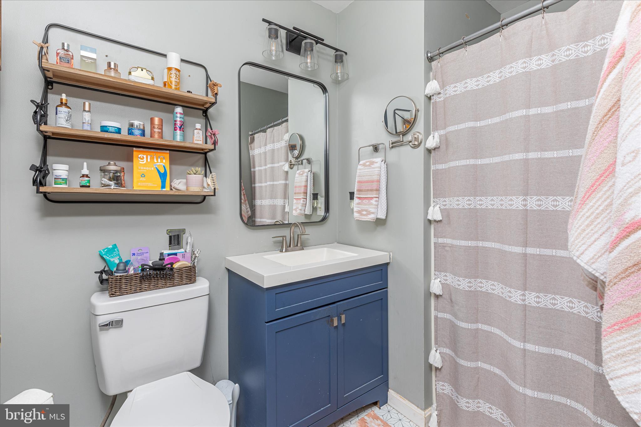 67 Pocahontas Road Front Royal, VA 22630 - Photo 22 of 49 a bathroom with a toilet a sink and a mirror
