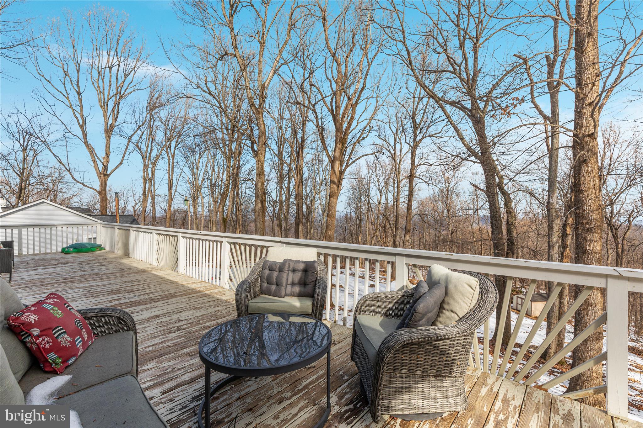 67 Pocahontas Road Front Royal, VA 22630 - Photo 35 of 49 a view of balcony with couch and wooden fence