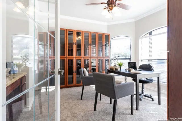 a view of a livingroom with furniture window and outside view