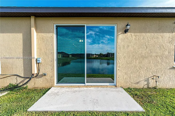 a backyard of a house