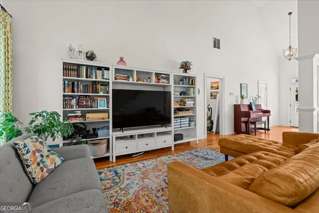 a dining table with chairs and table