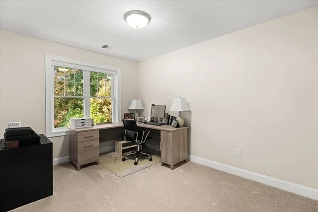 a view of workspace with a window