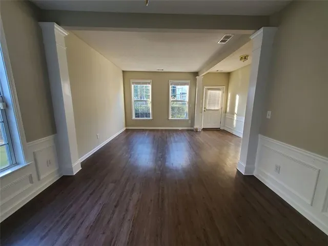 a view of livingroom with hardwood floor and window
