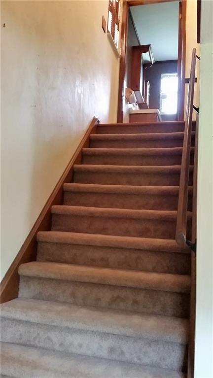 120 Rangley Drive Pittsburgh, PA 15209 - Photo 14 of 18 Steps to upper level. Bathroom at the top of stairs.