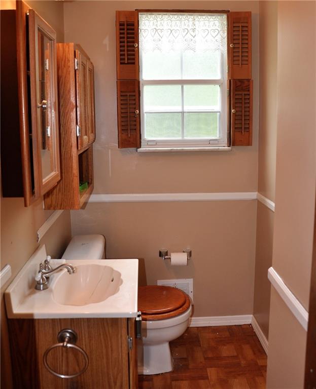 First floor powder room, freshly painted.