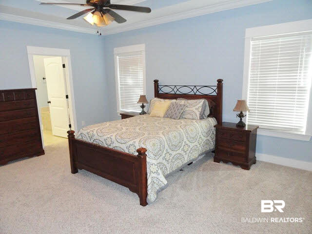 29927 Street Barbara Street Daphne, AL 36526 - Photo 13 of 25 Master Bedroom with Crown Molding and Ceiling Fan
