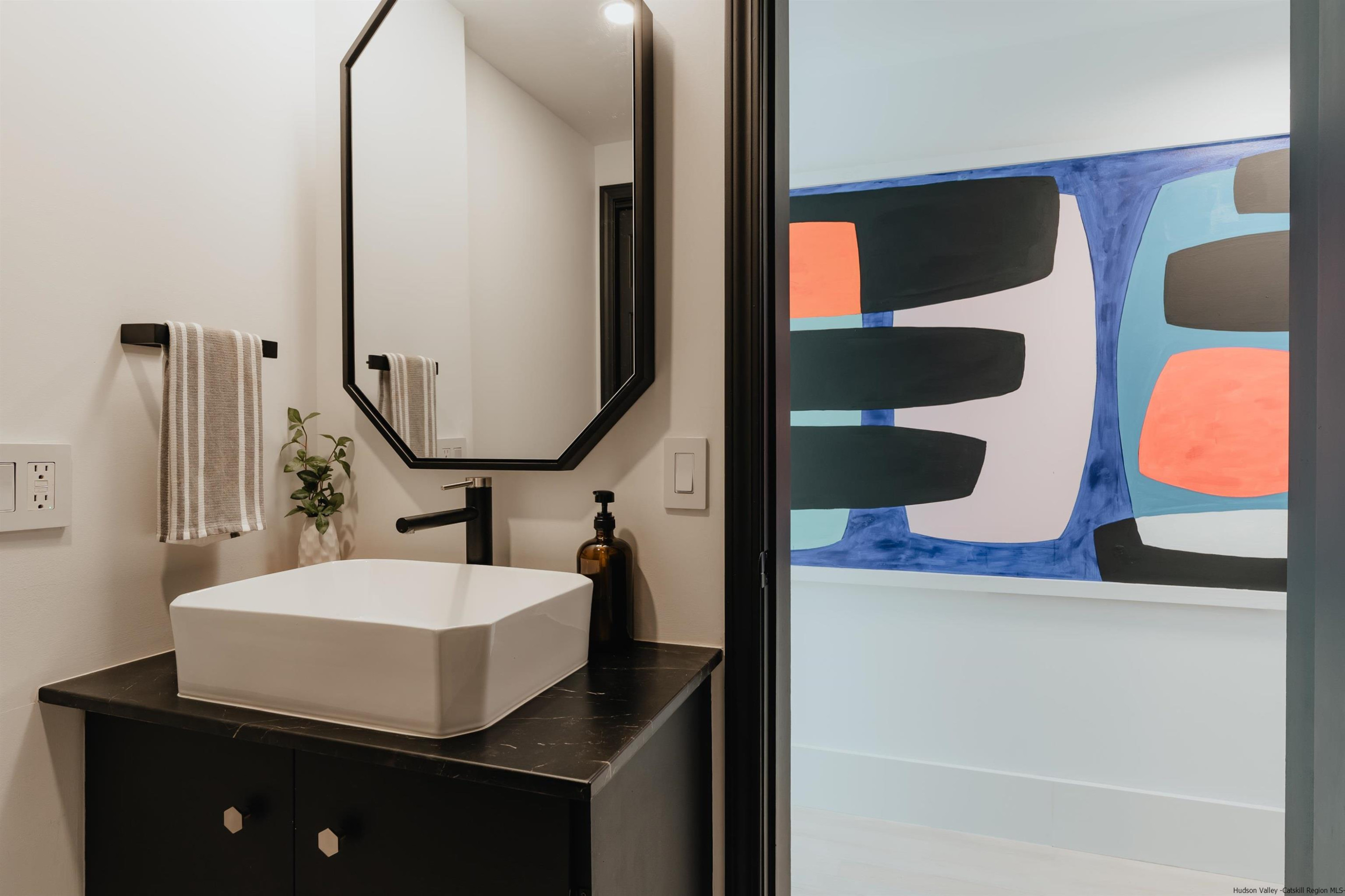 187 Bloom Road Barryville, NY 12719 - Photo 31 of 35 a bathroom with a sink and a mirror