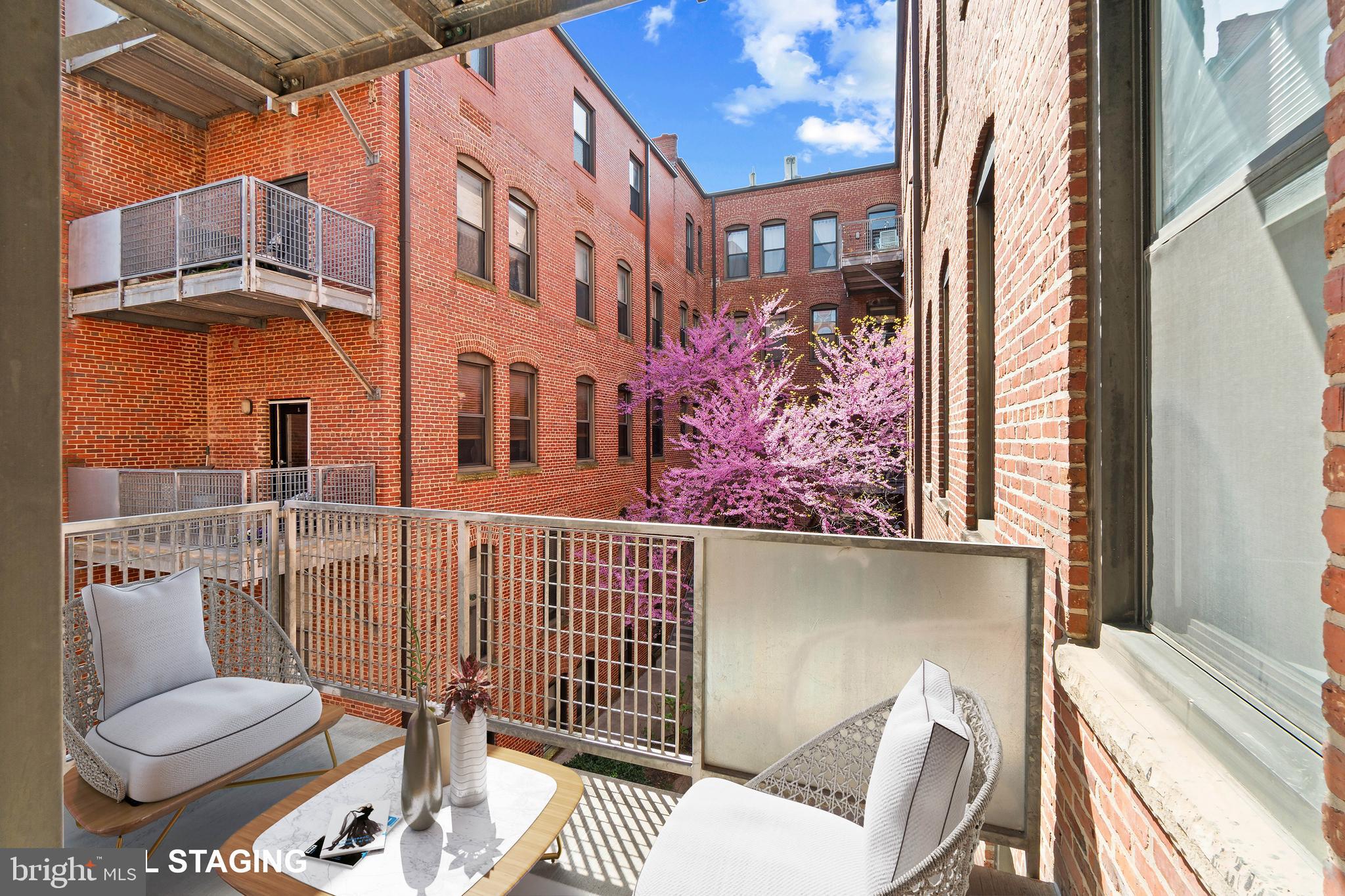 1211 Light Street, Unit 211 Baltimore, MD 21230 - Photo 12 of 40 Balcony Virtually Staged