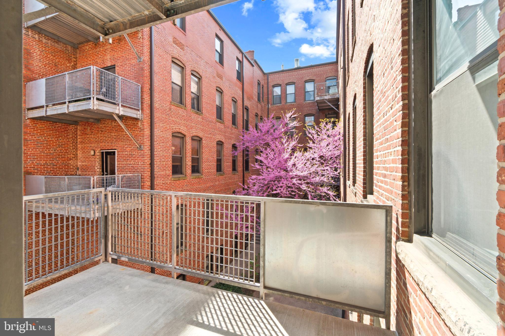1211 Light Street, Unit 211 Baltimore, MD 21230 - Photo 10 of 34 Private Balcony With Courtyard Views