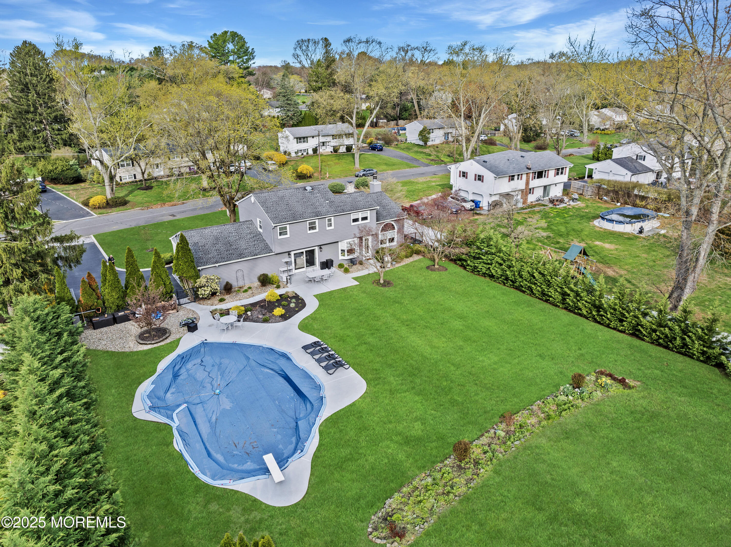 110 Jumping Brook Road Lincroft, NJ 07738 - Photo 7 of 48 an aerial view of a house with outdoor space swimming pool