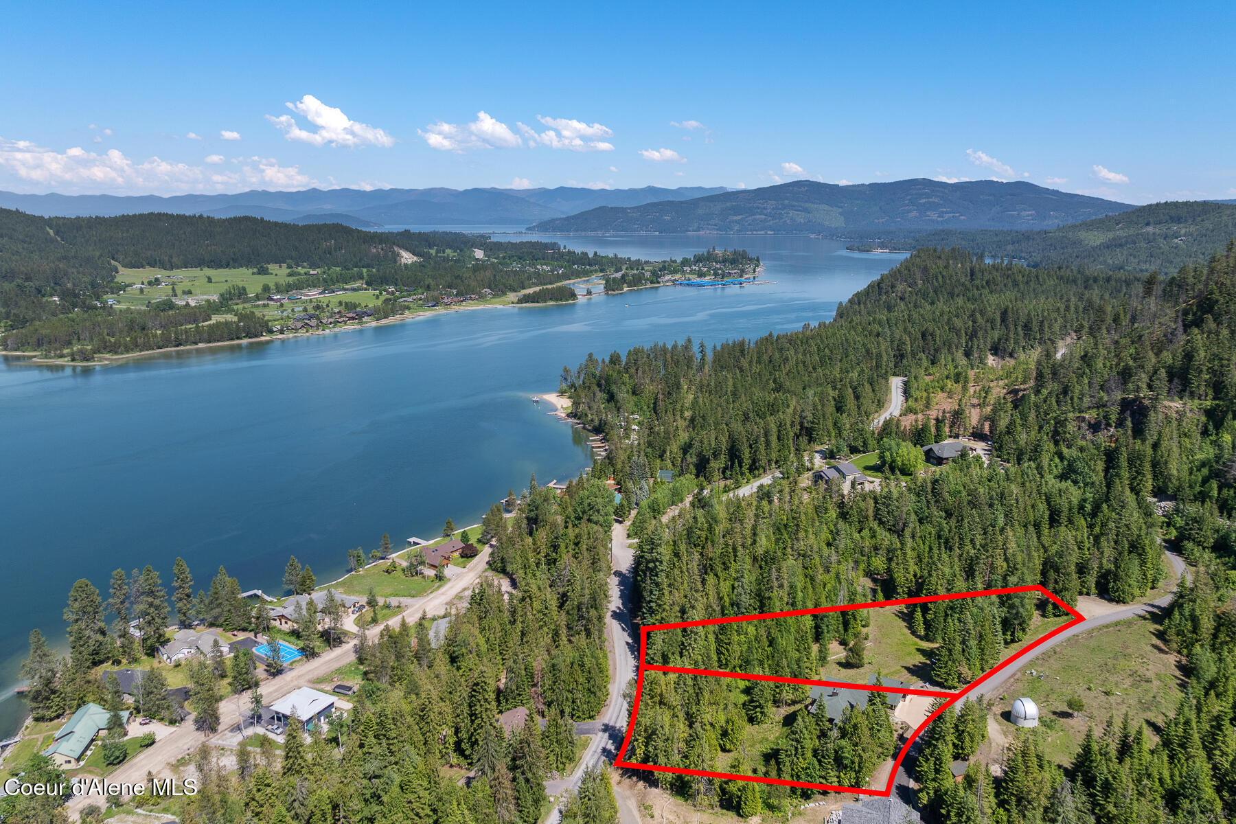 224 Buck Ridge Sagle, ID 83860 - Photo 77 of 85 Aerial_224BuckRidgeRd-9_Outlined-1