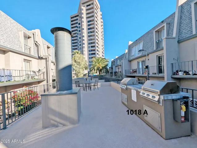 a view of balcony with outdoor seating