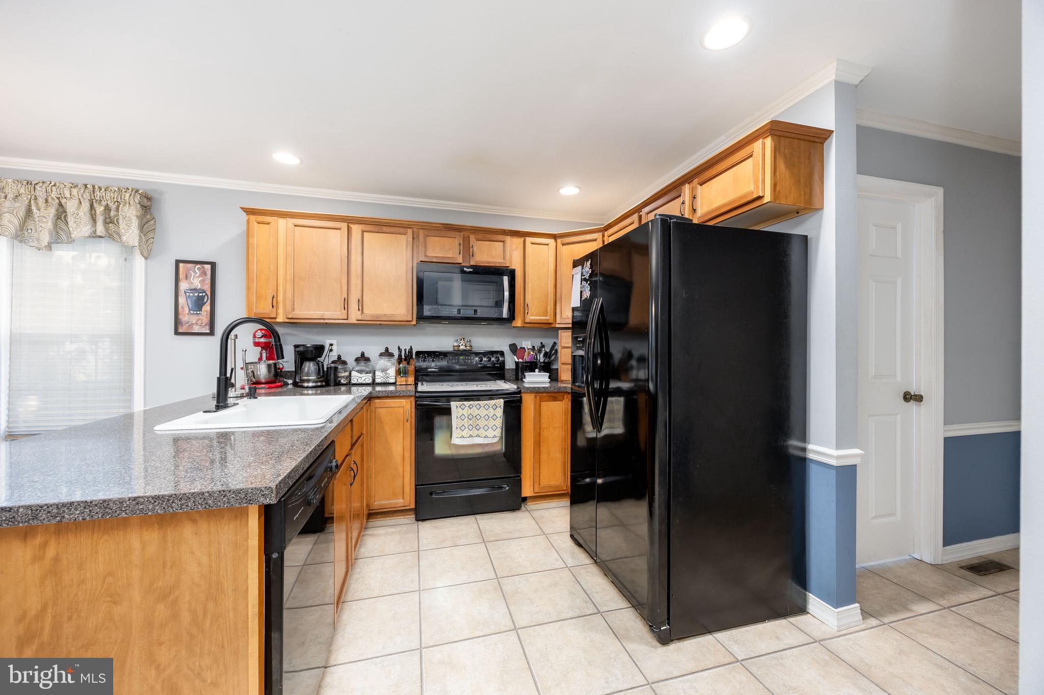613 Lakeside Drive Salisbury, MD 21801 - Photo 21 of 50 a kitchen with granite countertop a refrigerator and a sink