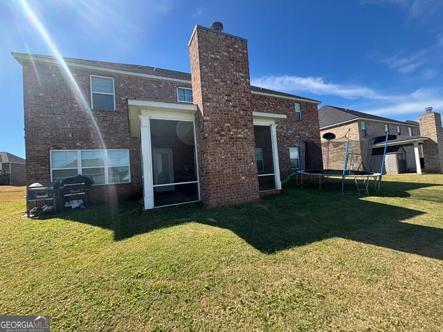 a view of a porch with a yard