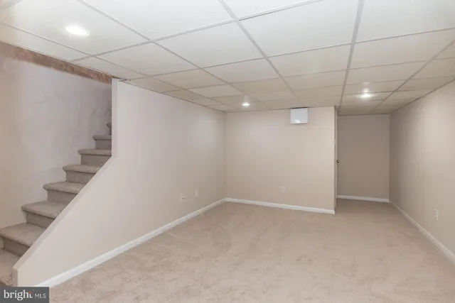 a view of a room with shelves