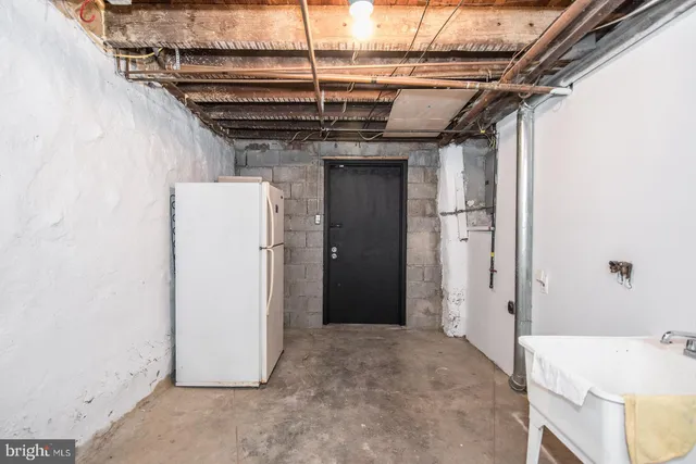 a view of a room with racks