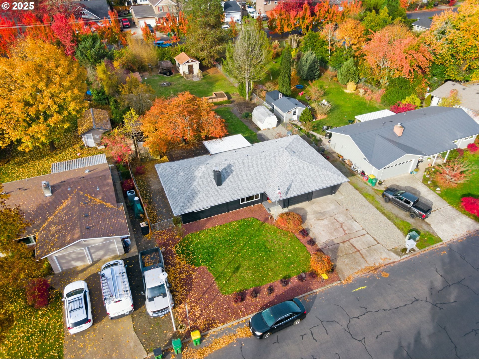 1425 Willamina Avenue Forest Grove, OR 97116 - Photo 28 of 38 an aerial view of a house with a garden