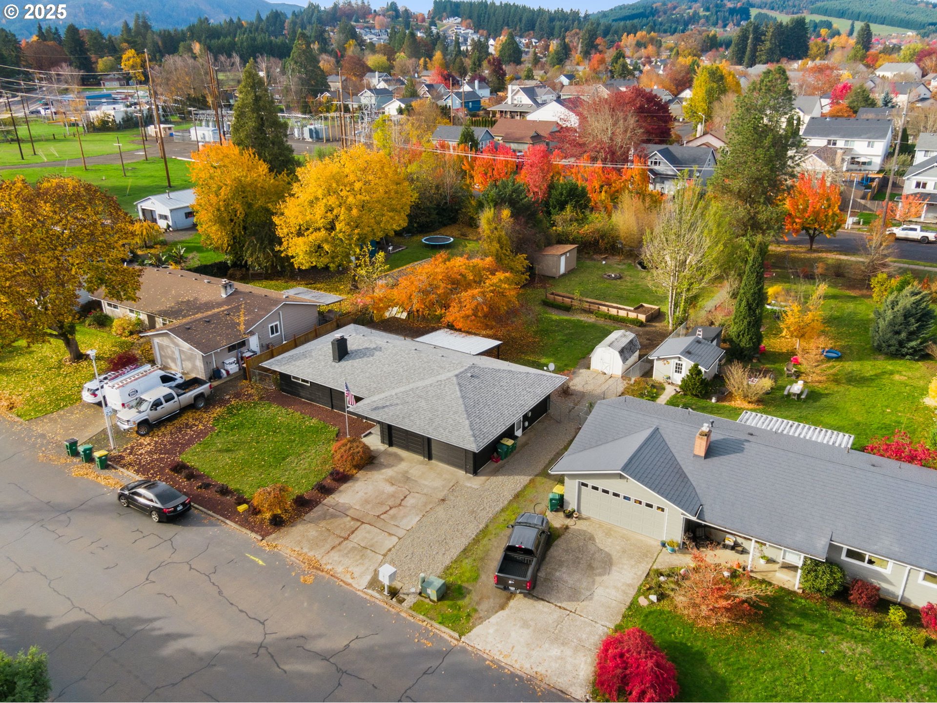 1425 Willamina Avenue Forest Grove, OR 97116 - Photo 31 of 38 an aerial view of residential houses with outdoor space
