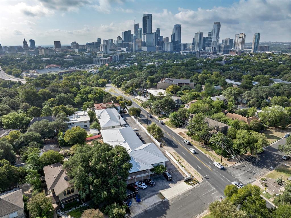 1208 Enfield Road, Unit 202 Austin, TX 78703 - Photo 17 of 19 an aerial view of a city with lots of residential buildings