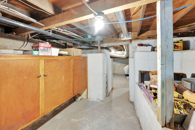 501 Canyon Road Ogden, UT 84404 - Photo 26 of 30 Basement area featuring exposed wood joists and concrete flooring