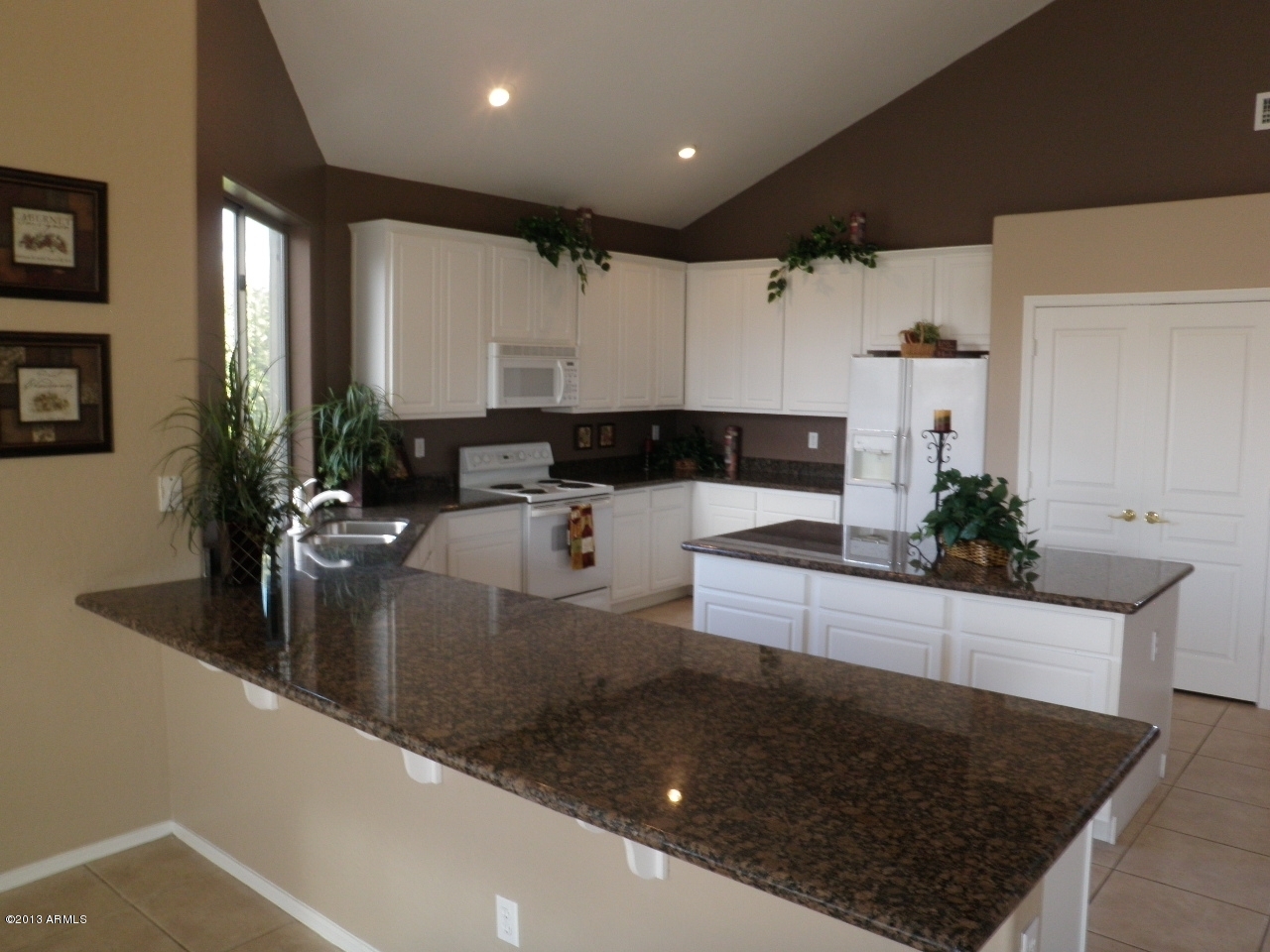 3672 South Martingale Road Gilbert, AZ 85297 - Photo 8 of 45 a kitchen with a sink a counter and cabinets