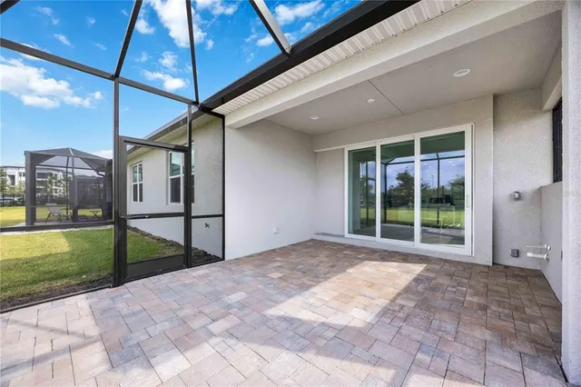 a backyard of a house