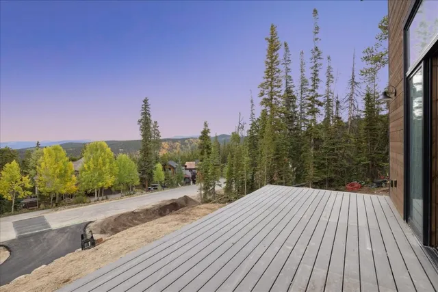 a view of a terrace with a yard