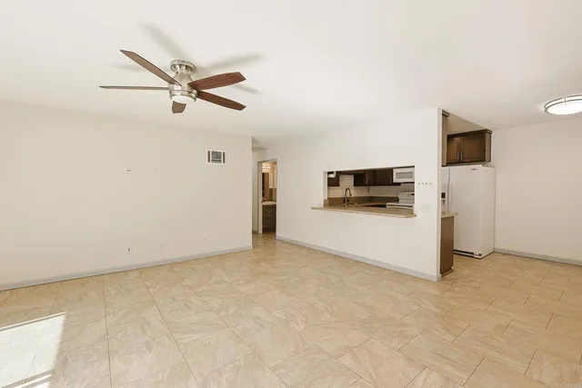 a view of a livingroom with a flat screen tv